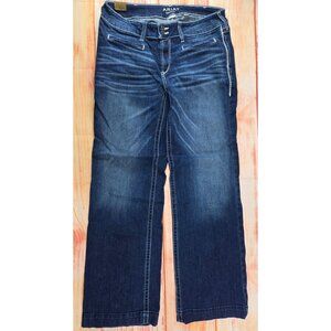 Ariat Denim Womens Trouser Jeans 16W (35x33) Dark Wash Cotton Blend Mid Rise